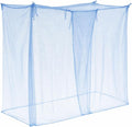 4 Corners Mosquito Net for Mosquiteros para Camas Bed Canopies Netting Bed Drapes Rectangular Mosquito Mesh for Camping Home Outdoor Travel(Blue,L75 X W35.5 X H59 Inch,1 Opening)