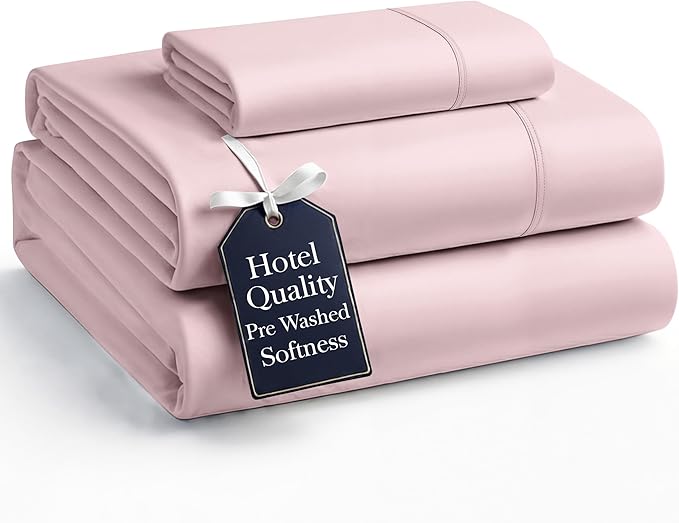 Casa Platino Twin Sheet Set, Hydro-Brushed for Softness, 3 Piece Set, Cozy & Breathable Bed Sheets, Hydro-Brushed Microfiber Sheet Sets Twin Size Bed, Cooling with Deep Pockets – Sepia Rose