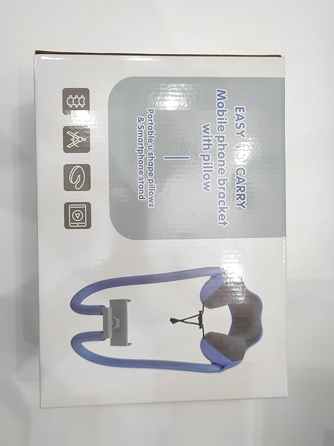 Moko Neck Phone Holder, Lazy Gooseneck Phone Pillow Holder Bracket,360°Rotation Universal Mobile Phone Tablet Stand for 4"-11" Devices, fits iPhone 12/12 Pro Max, Galaxy S21,iPad Air/Pro 11, Blue