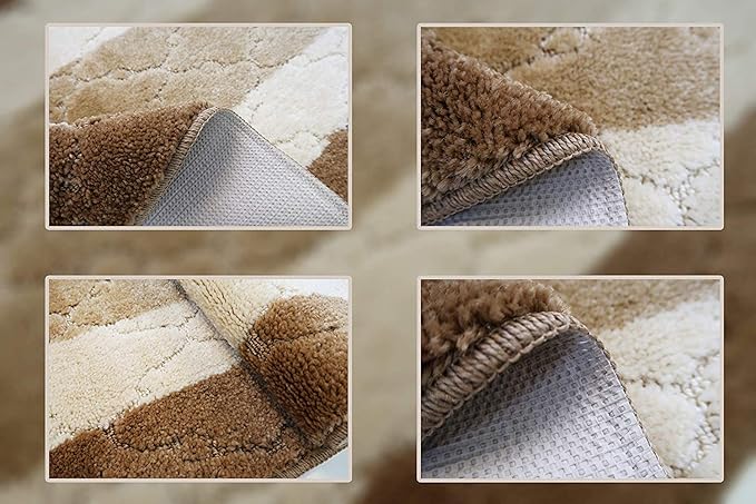 9 Ft Long Beige Kitchen Hallway Runner Rug, Non-Slip Washable 2'2" X 9' Rubber Backed Carpet, Custom Size Floor Mat for Entryway Stairs Bedroom Bathroom Laundry Room