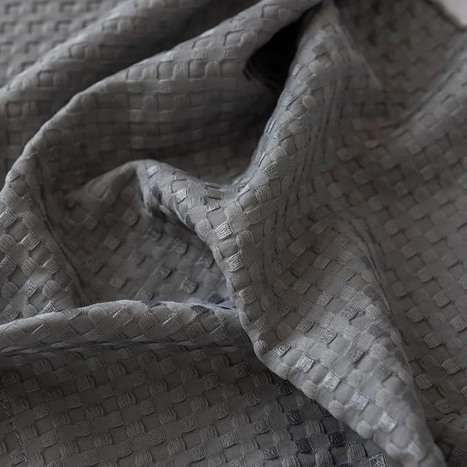 Twin Bed Skirt, Wrap Around Bed Skirt with Pleated Corner, 12 Inch Drop Pleated Waffle Weave Bedskirts, Anti-Slip, Microfiber, Grey, 12'' Twin