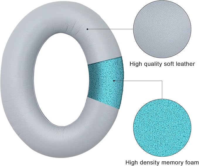 Replacement Ear Pads for Bose QuietComfort 35 35 II 15 25(qc 35 25 15/QC35 ii), Headphone Ear Covers, High Density Memory Cotton, Soft Leather, Adaptive Noise Isolation Headphones Pads Cushions