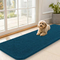 OLANLY Dog Door Mat for Muddy Paws 59x20, Absorbs Moisture and Dirt, Absorbent Non-Slip Washable Doormat, Quick Dry Chenille Mud Mat, Entry Indoor Entryway Carpet for Inside Floor, Atlantic Blue
