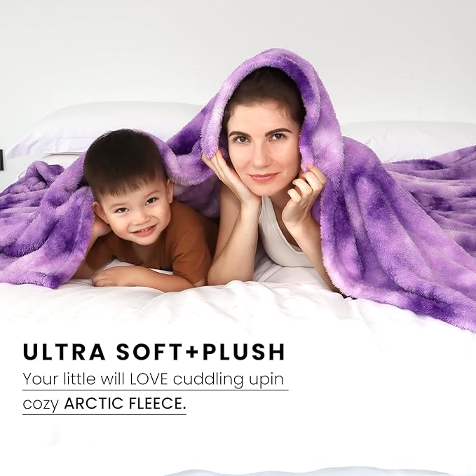 obinsm Fleece Blankets Purple Soft Blanket Fuzzy Throw Blankets for Bed