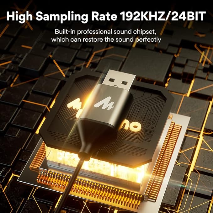 MAONO USB Lavalier Microphone, 192KHZ/24BIT Plug & Play Omnidirectional Lapel Shirt Collar Clip on Mic for PC, Computer, Mac, Laptop, YouTube, Skype, Recording, Podcasting, Gaming, AU-UL10