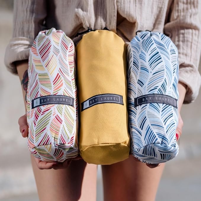 BAY LAUREL Turkish Beach Towel with Travel Bag 39 x 71 Quick Dry Sand Free Lightweight Large Oversized Towels Light - Pack of 4 (Pack of 4 - Blush with Floral Bag)