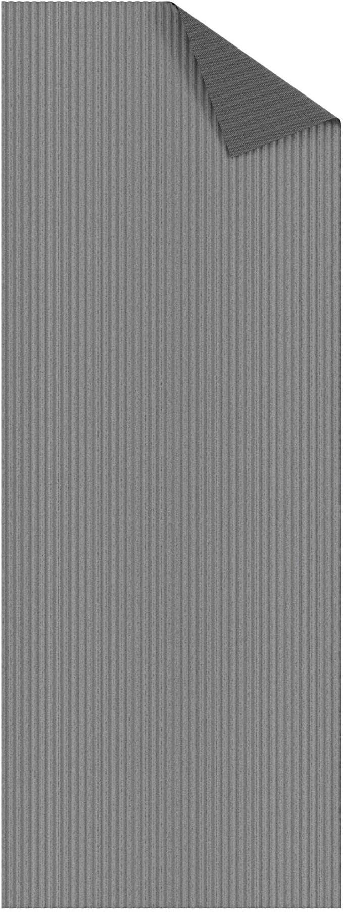 Ottomanson 3'11" x 28' Hallway Runner with Scraper Pile - Extra Durable Non-Slip Rug Mat for Indoor & Outdoor Use - Ideal for Kitchen, Entryway & Garage - High-Traffic Carpet, Gray