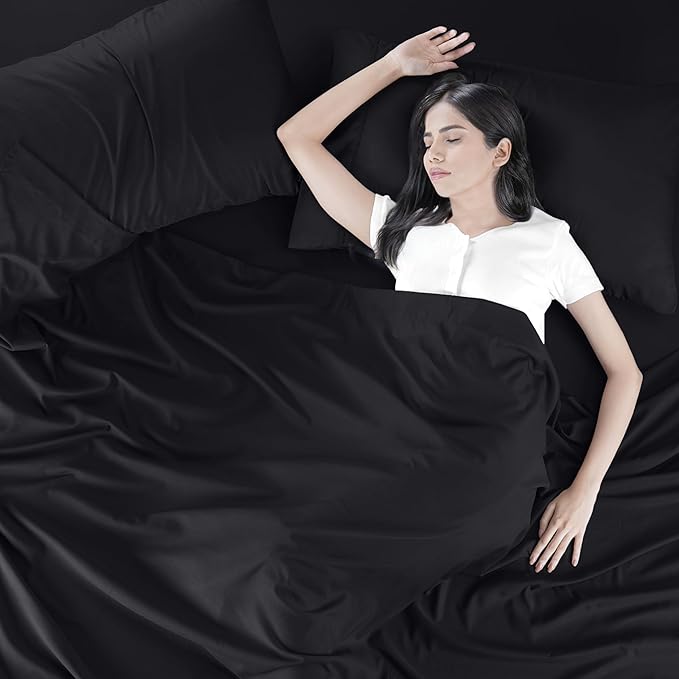 Utopia Bedding Queen Bed Sheets Set - Pack of 10 Sheet Sets - Perfect for Spa, Hotel, & Guest Bedroom - Brushed Microfiber - Shrinkage and Fade Resistant - Easy Care (Black)