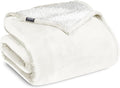Bare Home Sherpa Fleece Blanket - Full/Queen Size - Blanket for Bed, Sofa, and Couch - Warm & Lightweight - Fluffy & Soft - Reversible (Full/Queen, Cream)