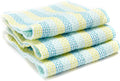 Full Circle Tidy 100% Organic Cotton Dish Cloths, Set of 3, Spring Green