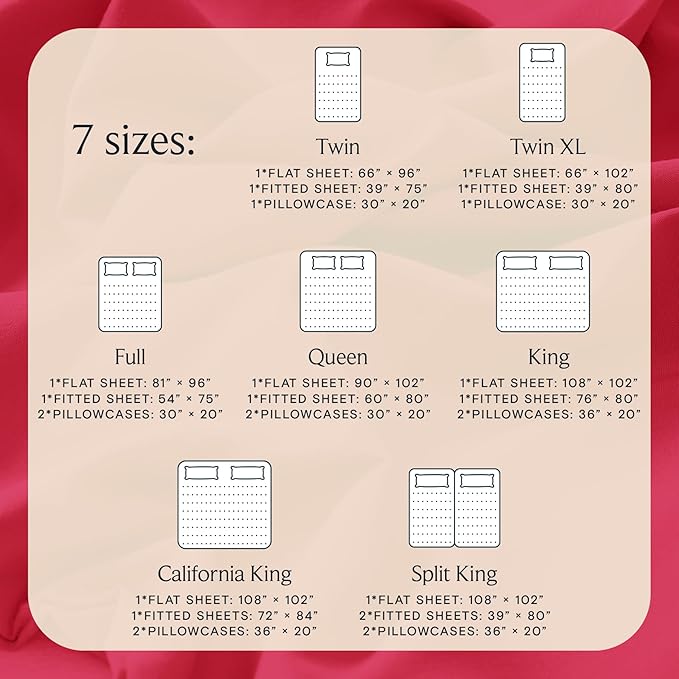 LuxClub 3 PC Twin Sheet Set, Deep Pockets Wrinkle Free Cooling Bed Sheets Hotel Bedding for Women, Men, Kids & Teens, Includes 1 Fitted Sheet, 1 Flat Sheet and 1 Pillowcase-Silky Soft Red