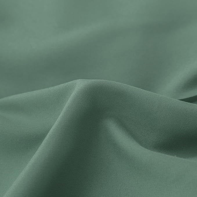 Bed Skirt King Size Ruffled Bed Skirts with Split Corners,16 Inch Drop Dust Ruffle Bed Skirt with Platform, Sage Green, 16" King
