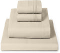 Mellanni Twin XL Sheet Set - 4-Piece Iconic Collection Bedding, (Including 2 Pillowcases), 16-Inch Deep Pocket, Easy Care, Extra Soft, Cooling Sheets, Brushed Microfiber - Beige