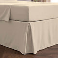 Mellanni Bed Skirt Twin Size - Bed Skirting - 15-Inch Tailored Drop Pleated Dust Ruffle - Hotel Luxury Bedding - Wrinkle, Fade, Stain Resistant - 1 Bedskirt (Twin, Beige)