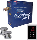 STEAMSPA 10.5kW Steam Sauna Generator Sentry Series 240V Steam Generator with Touch Screen, Steamhead, Built-in Steam Shower Auto Drain, ACU Quickstart Steam Bath Generator (Chrome)