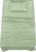 Utopia Bedding Twin Sheet Set – 3 Piece Bed Sheets for Twin Size Bed, Soft and Breathable Microfiber, Includes 1 Fitted Sheet, 1 Flat Sheet and 1 Pillowcase (Sage)