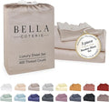 Bella Coterie Luxury Bamboo Viscose Twin Size Sheet Set | 100% Organically Grown | Ultra Soft | Cooling for Hot Sleepers | 18" Deep Pocket [Dune]