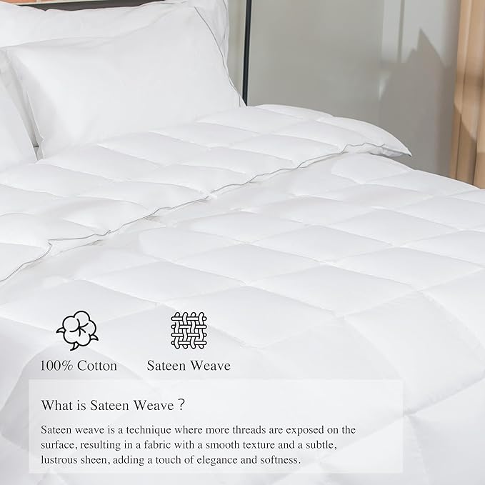 sunflower Down Alternative California King Size Lightweight 100% Cotton Shell Bedding Cal King Comforter Blanket for Hot Sleepers 96"x102" with Corner Tabs Soft Breathable Machine Washable