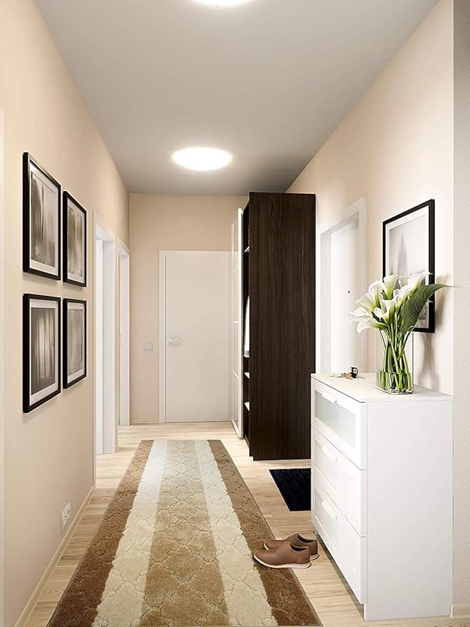 20 Ft Extra Long Beige Kitchen Hallway Runner Rug, Non-Slip Washable 26" X 20' Rubber Backed Carpet, Custom Size Floor Mat for Entryway Stairs Bedroom Bathroom