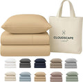 Egyptian Cotton Twin XL Size Sheets Set, 4 Linen