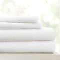 Linen Market Double-Brushed Patterned Microfiber Twin Sheet Set 3 Piece – Oeko-TEX Certified Ultra Soft & Wrinkle-Free - 16" Deep Pocket Sheets - Easy Care Twin Size - Stippled Light Gray