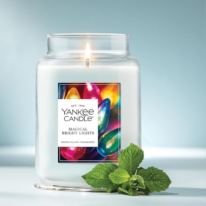Yankee Candle Magical Bright Lights Scented Candle, 22oz Large Jar with up to 150 Hour Burn Time, Giftable, Holidays