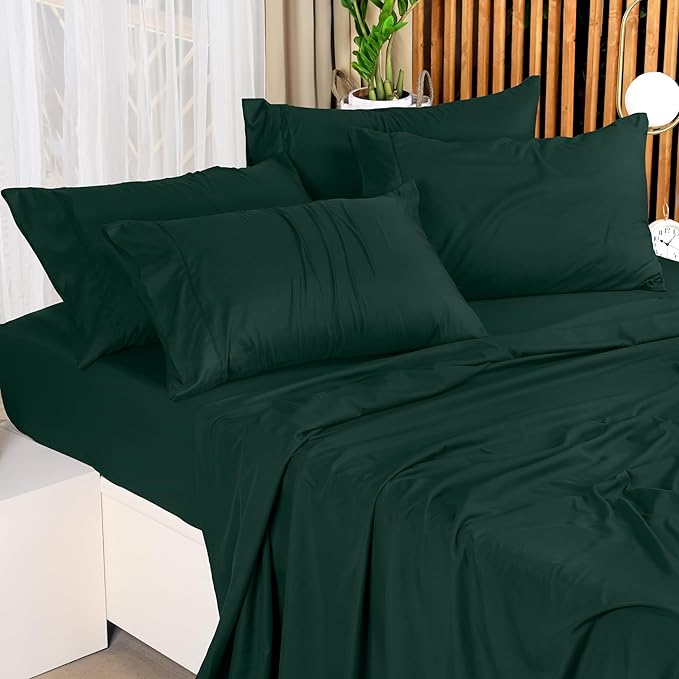 Utopia Bedding King Bed Sheets Set - 4 Piece Bedding - Brushed Microfiber - Shrinkage and Fade Resistant - Easy Care (Emerald Green)