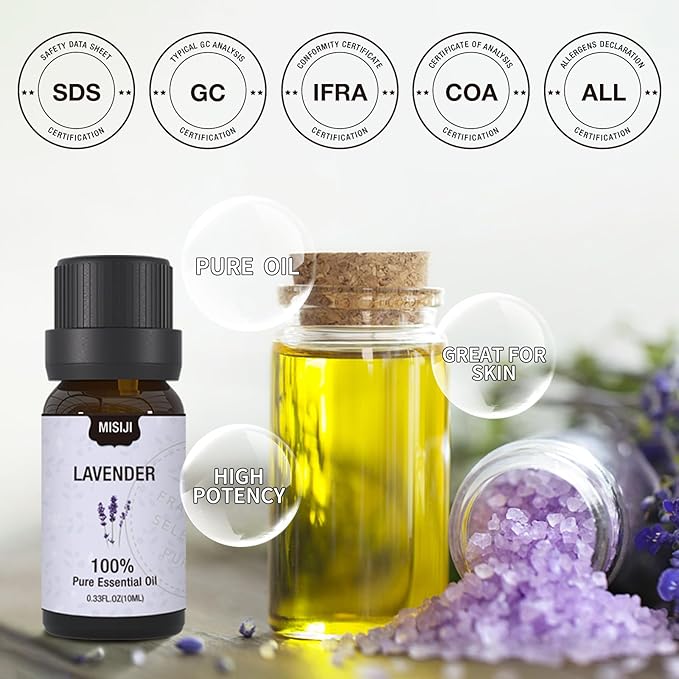 Essential Oils Set- Essential Oils for Diffuser for Home,Diffuser Oils Scents for Aromatherapy,Laundry,Candle&Soap Making,Humidifiers 6 X 10 ML