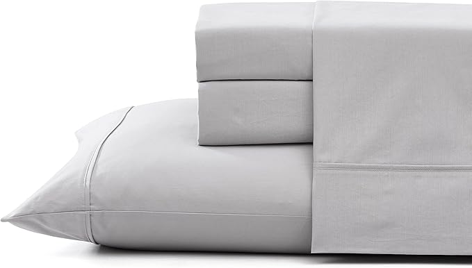 Tommy Bahama - Queen Sheets, Organic Cotton Bedding Set, Softens with Each Wash (TB T200 Grey, Queen)