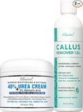 Ebanel Set of Professional Callus Remover for Feet, and Urea Cream 40% Plus Salicylic Acid 2%, Heel Foot Callus Remover Gel Exfoliator Dead Skin Cuticle Removal Toenail Softener Keratolytic Pedicure