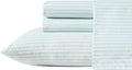 Tommy Bahama - King Sheet Set, Cotton Percale Bedding Set, Super Soft, Oeko-Tex Certified (Cool Beach Stripe Turquoise, King)