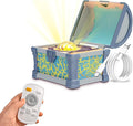 Briignite Galaxy Projector, 7 Colors Treasure Chest Night Light Aurora Lights Projector with 8 Effects & Remote, Dimmable Galaxy Light Ambient Lighting for Bedroom, Gifts for Kids Teen Women (Blue)