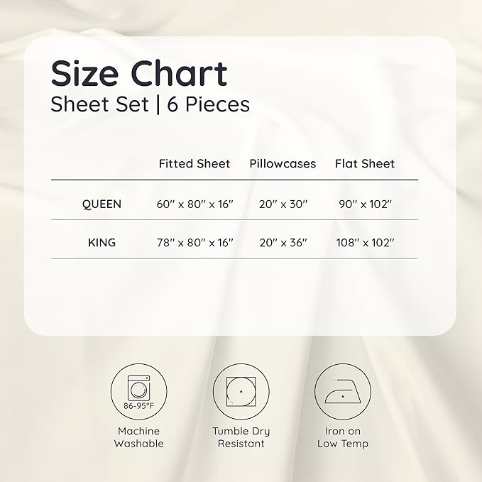Bambaw 100% Viscose Derived from Bamboo Queen Sheet Set 6 Piece, Queen Size Cooling Sheets for Hot Sleepers, Super Soft Sheets Queen Size, Deep Pockets Fits Up to 16'' Mattresses (Burgundy)