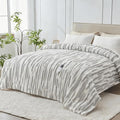 Heated Blanket Twin - 62"x84" Fast Heating Bed Electric Blankets with 6 Heating Levels & 10 Hours Auto Off, Soft Ribbed Faux Fur Sherpa, Over-Heated Protection ETL, Light Gray