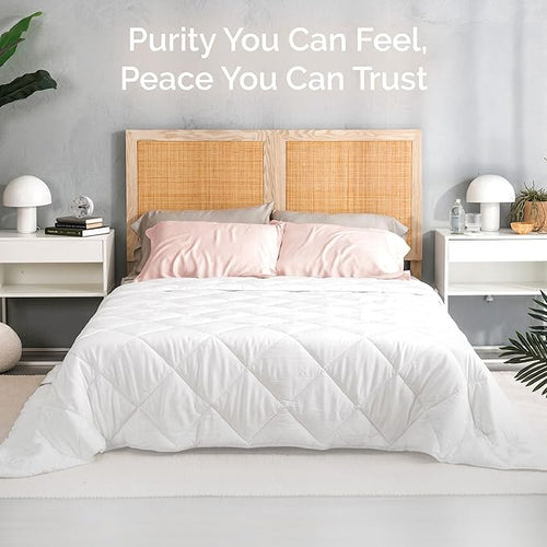 100% Viscose Derived from Bamboo Comforter, Cooling Comforter, Duvet Insert, Breathable, Extra Fluffy, Lightweight Comforters, King Size