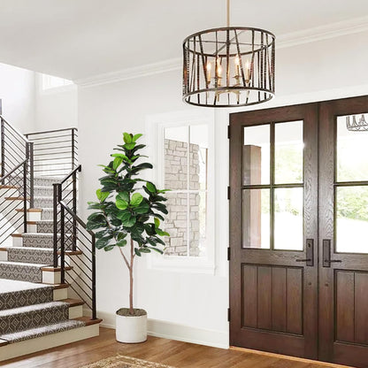 Artificial Fiddle Leaf Fig Tree - 6.5ft Faux Ficus Lyrata Plant with 108 Fiddle Leaves Fake Fig Silk Tree in Pot Artificial Tree for Indoor Outdoor Home Office Perfect Housewarming