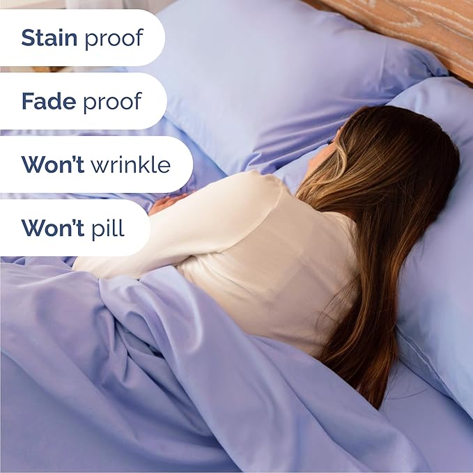 Queen 6 Piece Sheet Set - Cooling, Comfy & Breathable - Hotel Luxury Bedding, Includes Fitted Sheet for Women, Men, Kids & Teens - 1 Flat, 1 Fitted Sheet, 4 Pillowcases with Deep Pockets - Lavender