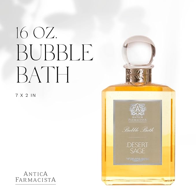 Antica Farmacista Bubble Bath - Relaxing Foam Bath with Honey, Jojoba Oil & Aloe Vera - Luxury Gift for Any Occasion - Desert Sage, 16 fl oz