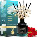 Rose Reed Diffuser, Reed Diffuser Set 6.7 fl oz (200 ml) with 6 Reed Sticks, Home Fragrance Reed Diffuser for Bathroom Shelf House Bedroom Office Decor