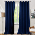 BGment Navy Blue Blackout Curtains 95 Inches Long 2 Panels Set for Living Room, Thermal Insulated 100% Light Blocking Curtains & Drapes, Grommet Soundproof Curtains for Bedroom Window, Each 52 Wide