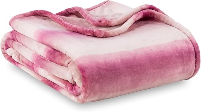 Berkshire Blanket-Classic Heavyweight Soft Printed VelvetLoft® Plush Throw Blanket, Cozy and Fuzzy, Purple Pitch, 50in x 70in