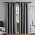 Blackout Curtains 108 Inches Long 2 Panels Set, Light Grey Curtains Thermal Insulated Room Darkening Drapes for Bedroom, Rod Pocket Light Blocking Drapes Living Room(52W × 108L, Light Grey)
