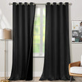 BGment Black Blackout Curtains 95 Inches Long 2 Panels Set for Living Room, Thermal Insulated 100% Light Blocking Curtains & Drapes, Grommet Soundproof Curtains for Bedroom Window, Each 52 Wide