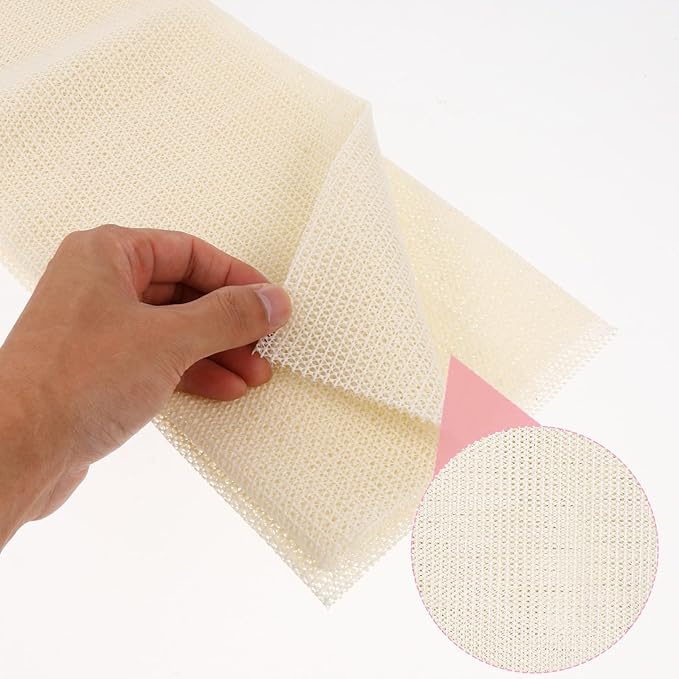 Generic Latex Anti-Skid Rug Pads Beige Non-Slip Cushion for Hard Floors Carpets Sofas Protective Thick Mat with Strong Grip and Cut