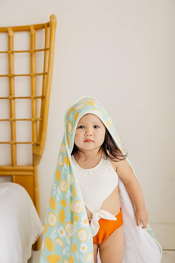 Copper Pearl Hooded Bath Towels Premium Knit/Terry Cloth Baby Towels with Hood, Pockets, and Cool Designs - Great to Gift and Make Bath Time Fun - Baby Bath Towel, Lemon