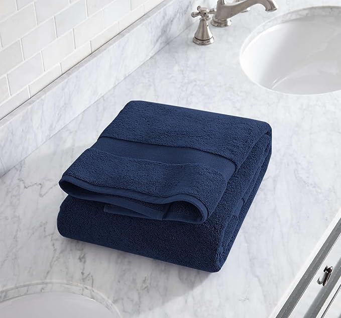 Delara 100% Organic Cotton Towels 650 GSM Plush Feather Touch Quick Dry Bath Towel, Pack of 7 GOTS Certified, Oeko-Tex Green Certified, Organic Cotton Bath Towel, 30"X58"