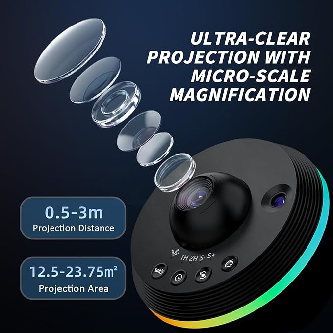 Galaxy Projector, Star Projectors Home Planetarium Space Ceiling Starry Sky Night Light with Light Strip, Meteor and Galaxy Projector & 2 Films Set for Kid Adult