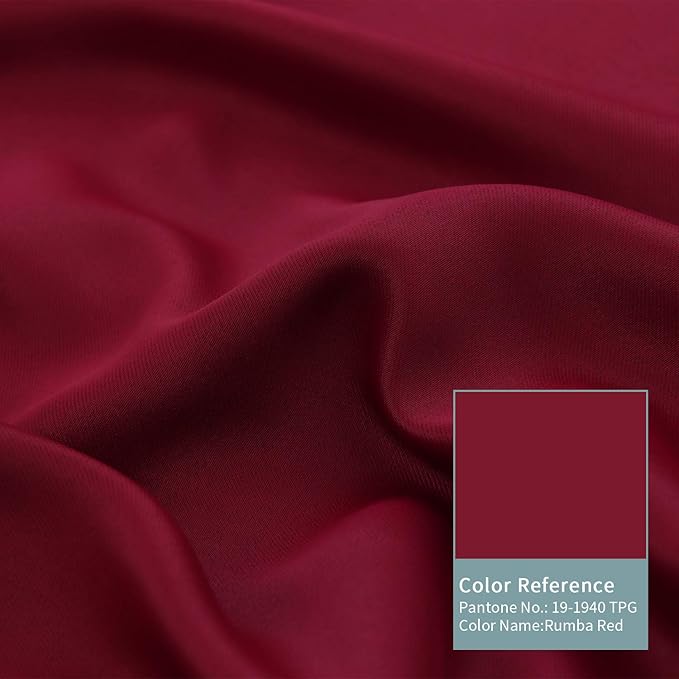 BGment Thermal Insulated 100% Blackout Curtains 72 Inch Length 2 Panels, Total Light Blocking Curtains for Bedroom, Grommet Window Drapes with Thick Black Liner, 52 Inch Wide Each Panel, Burgundy Red