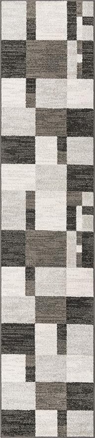 Unique Loom Autumn Collection Area Rug - Providence (2' 7" x 12' Runner, Gray/ Ivory)