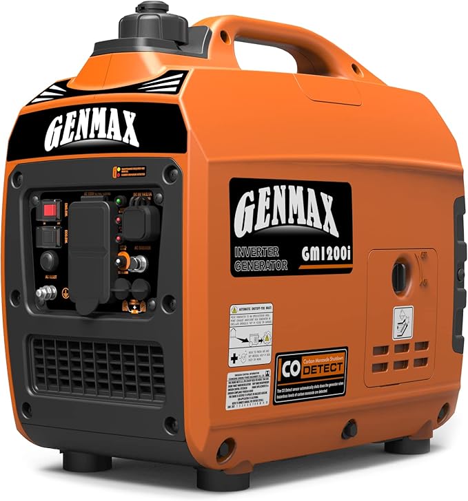 GENMAX Generator，EPA Compliant, Eco-Mode Feature, Ultra Lightweight for Backup Home Use & Camping